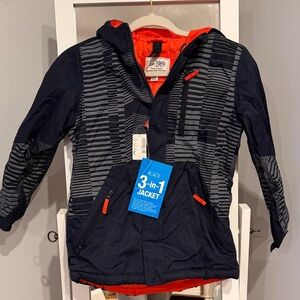 The Children's Place Navy and Orange 3-in-1 Jacket